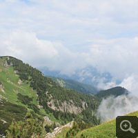 Von Hahnenfuß und Trollblume gelb getünchte Hänge am Geigelstein.