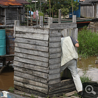 Public toilet at the port of Mantangai.