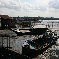 Port - impressions in the region of the Balikpapan bay.