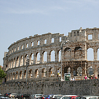 Amphitheater in Pula, Außenansicht (Istrien).