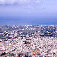 View down to Palermo (Sicily).
