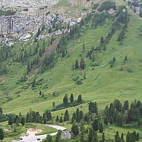 In der Nähe des Grödner-Jochs (Südtirol).