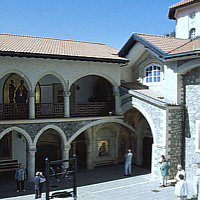 Kykkos monastery in the Troodos mountain (Cyprus).