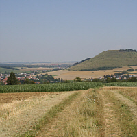 Nördlinger Ries. View onto the Ipf near Bopfingen.