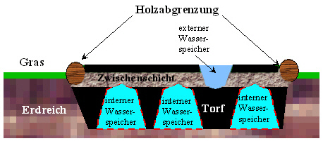 Skizze eines Moorbeets