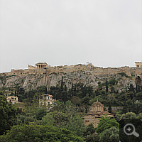 Blick auf die Akropolis.