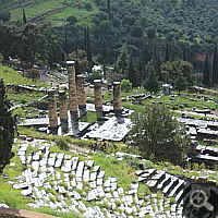 Delphi in rain.