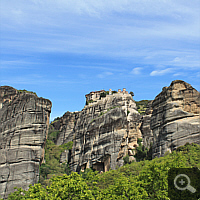 The Meteora monasteries were built on the sediments of a former lake.