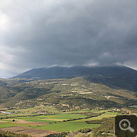 Der durch Wolken verhüllte Olymp.