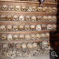 Skulls of former monks in the monastery Metamorphosis.