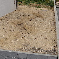 60 cm hohe Schotterschicht mit abgeschlossener Reliefbildung.